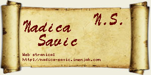 Nadica Savić vizit kartica